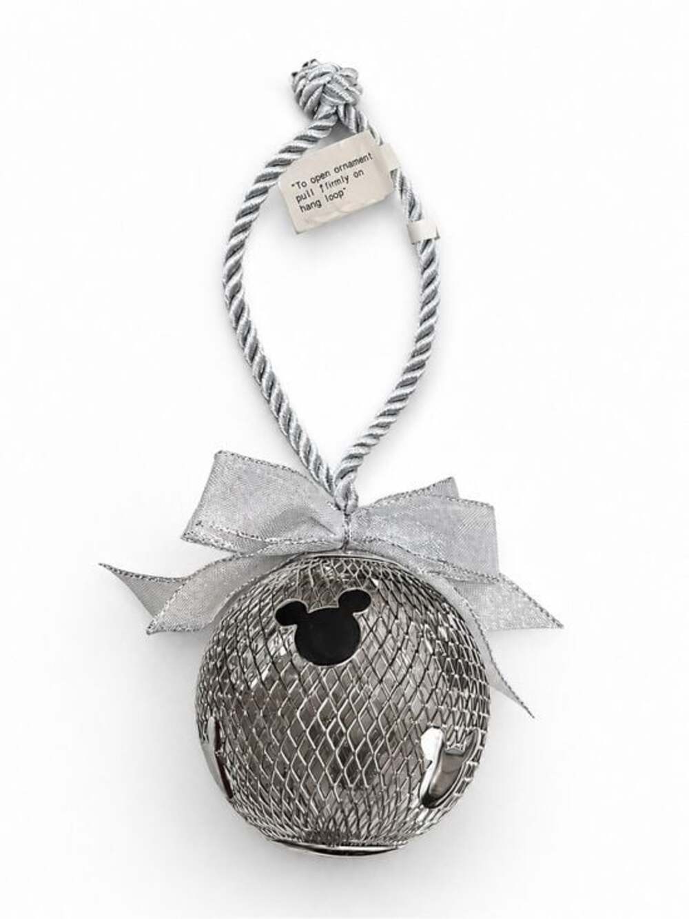 Vintage Walt Disney Mickey Mouse Silver Mesh A Christmas To Remember Ornament